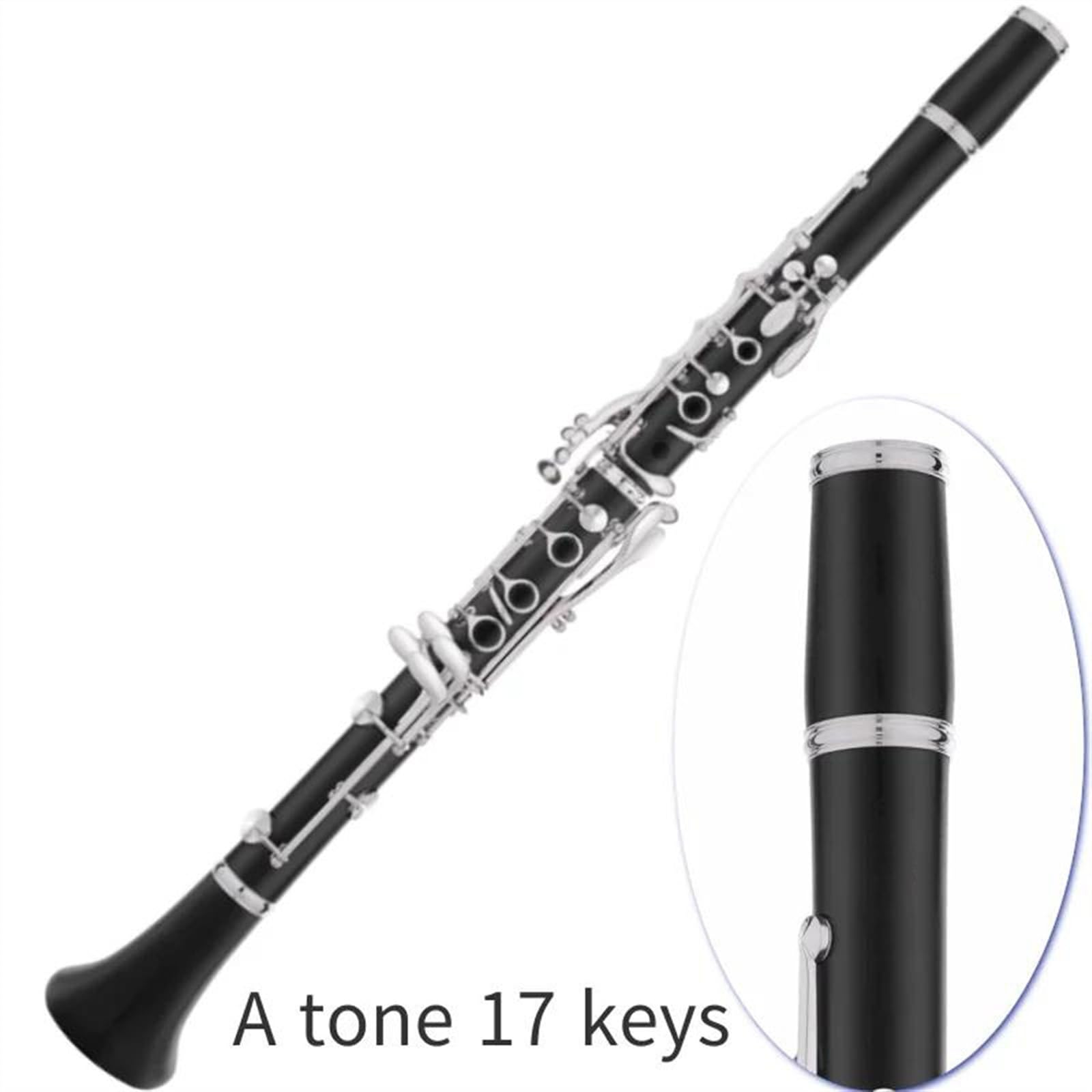 Corpo Tubolare In Legno Di Ebano Un Tono 17 Tasti Chiavi Placcate In Argento Clarinetto Con Custodia E Accessori Clarinetto per Principianti