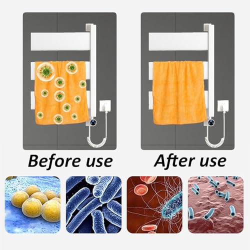 Sèche-serviettes électrique mural anti-humidité pour serviette chaude - 4