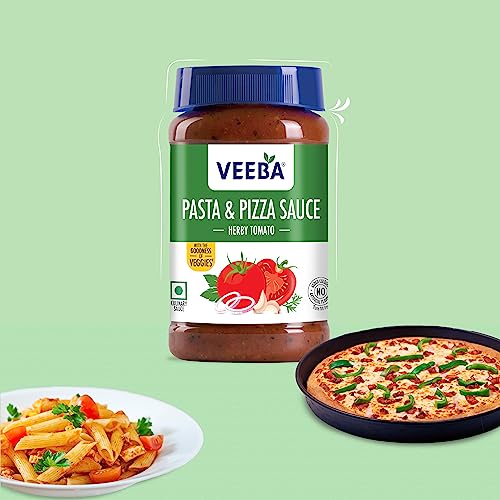 Image of Veeba Pasta & Pizza Sauce - Herby Tomato (525 grams) (Pack of 2)