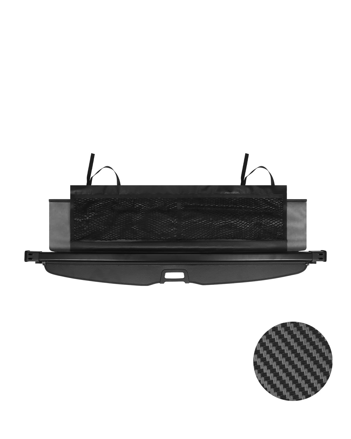 Autorder Cargo Cover for Toyota 4Runner 2010-2024 Accessories Rear Trunk Shade Cover with with Extra Storage Net Retractable Security Shield Shade Carbon Fiber Black