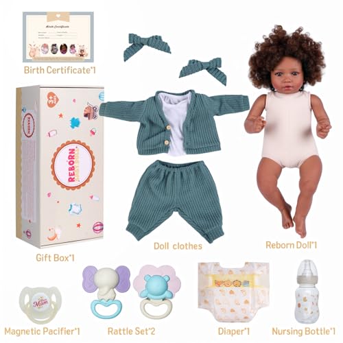 Muñeca Reborn Black Girl 20 Pulgadas BABESIDE miniatura 7