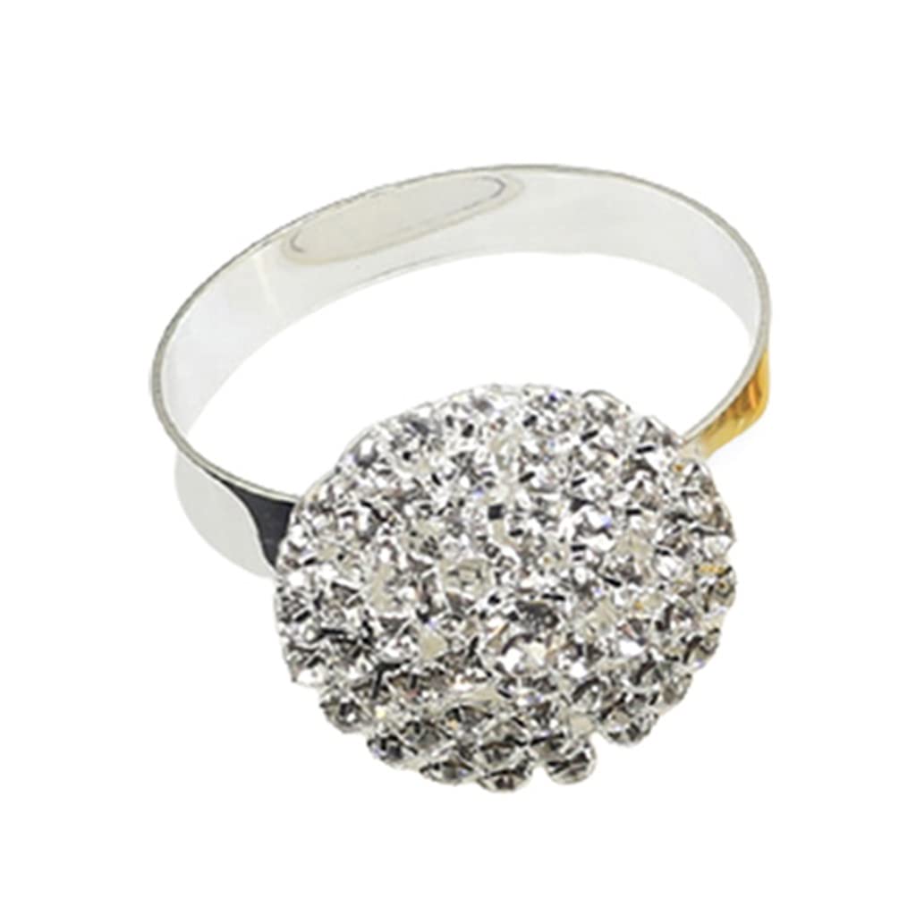 Anillos de Hebilla de servilleta de decoración de aleación de Zinc para West Dinner Table Home Kitchen Wedding Party (Muestra la Imagen Plateada)
