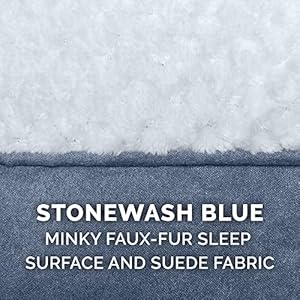 Furhaven-Replacement-Dog-Bed-Cover-Minky-Plush-Suede-Pillow-Top-Mattress-Machine-Washable-Stonewash-Blue-Medium - Cucciolini Doodles Furhaven-Replacement-Dog-Bed-Cover-Minky-Plush-Suede-Pillow-Top-Mattress-Machine-Washable-Stonewash-Blue-Medium