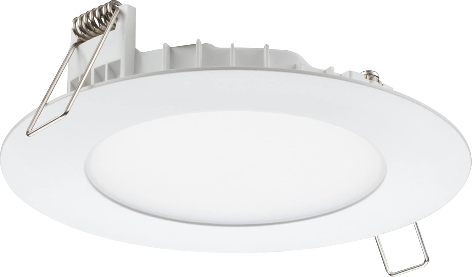 Juno WF4 SWW5 90CRI MW M6 Round Baffle LED Downlight, 120 Volts, 2700K/3000K/3500K/4000K/5000K, Triac Dimming, 4-Inch Ultra-Thin, Matte White (Pack of 2)