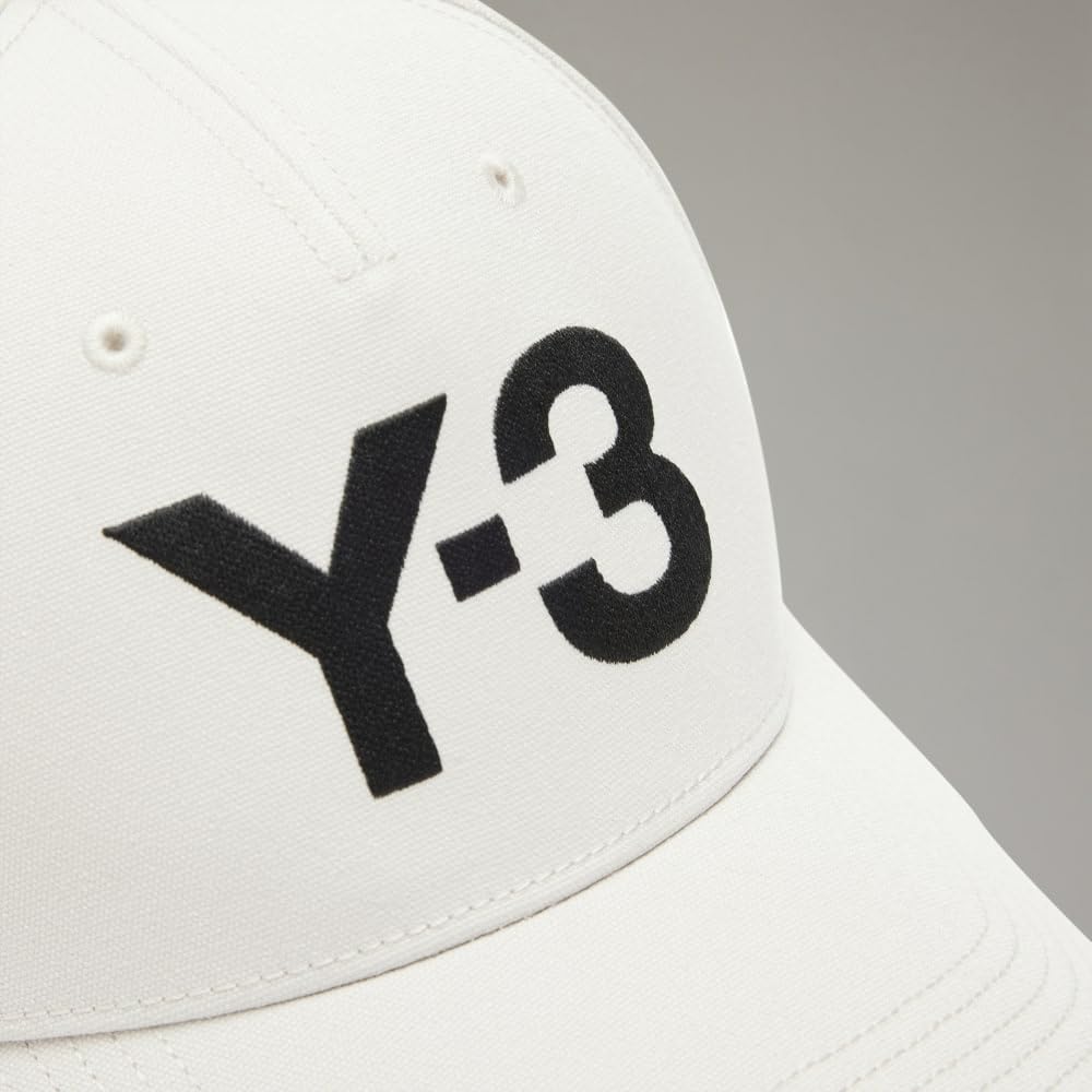 【Y-3】LOGO CAP adidas Men's ONE Size Y-3 Logo Cap, Talc, ONE Size Adult at