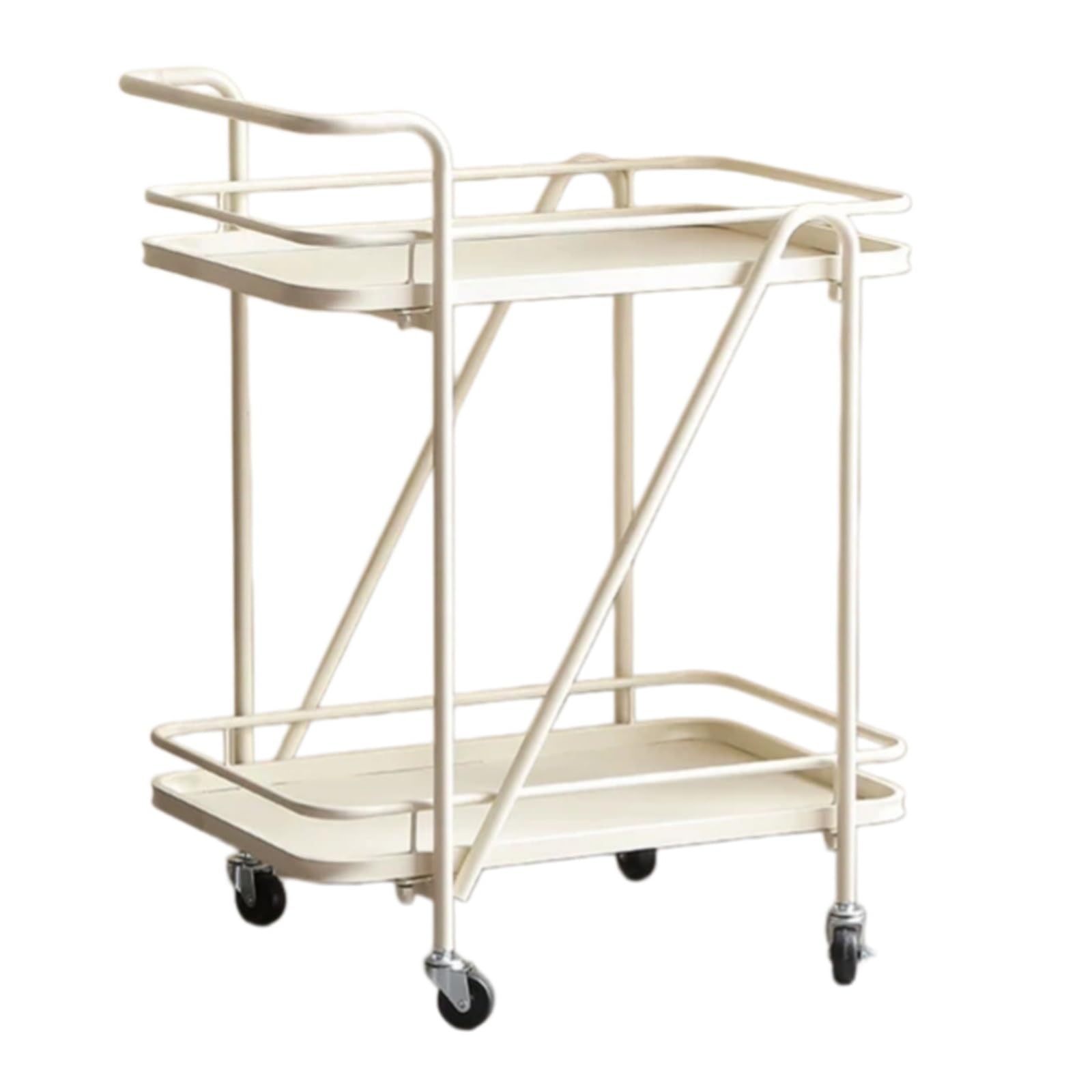 ZYYANSHOP Kitchen Storage Cart Serving Trolley Cart Hotel and Restaurant Beverage and Cake Home(White)