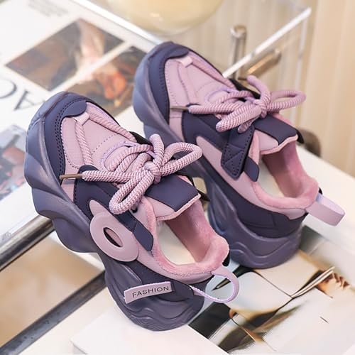 Boys Girls Athletic Sneakers Lace-Up Non-Slip Running Shoes Low Top Sports Hiking Walking Outdoor Fashion Shoes4