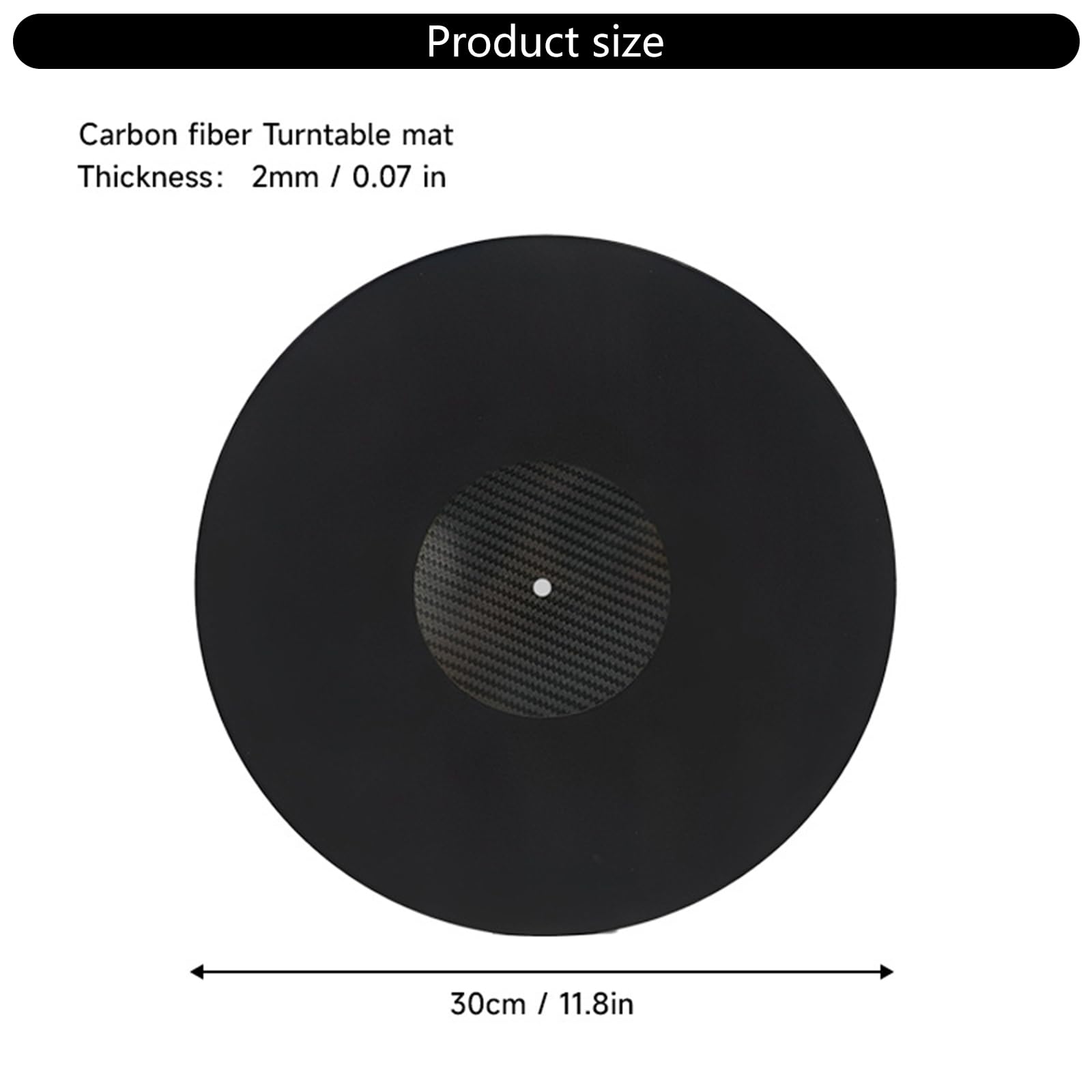 Record Player Mat - Tappetino antislip in fibra di carbonio