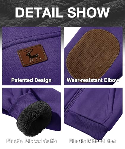 Image of SWISSWELL Unisex Boys Girls Fleece Hoodie Sherpa Lined Jacket Zip Up Hooded Sweatshirt Winter Outerwear for Kids