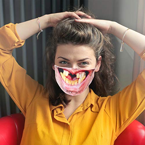 KESYOO Capa Facial Anti-PluiçãLavável E Reutilizável Bandana Engraçada Capa Facial PrteçãCntra Alerg