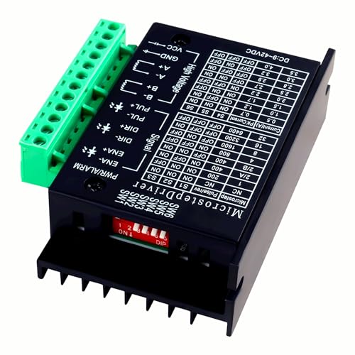 Aufgerüsteter TB6600 Schrittmotortreiber 32-Unterteilungs-Schrittmotor-Treiber, 9-42V DC, 4.0A Spitze, Schrittmotor Steuerung für 4/6/8-Leiter-Motoren, kleine automatisierte Geräte Aufgerüsteter TB6600 Schrittmotortreiber 32-Unterteilungs-Schrittmotor-Treiber, 9-42V DC, 4.0A Spitze, Schrittmotor Steuerung für 4/6/8-Leiter-Motoren, kleine automatisierte Geräte