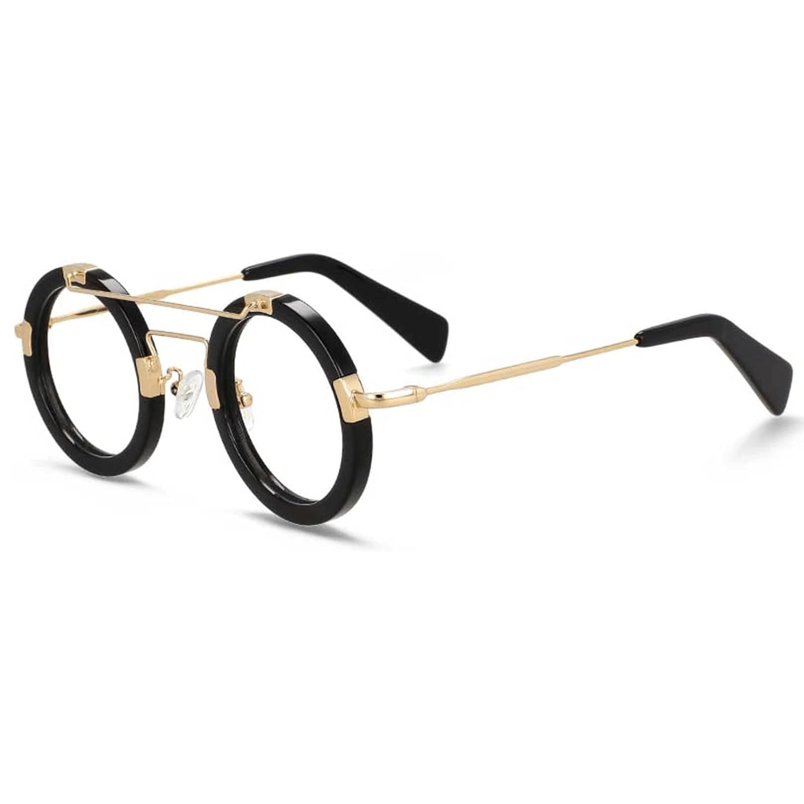 Rahmenbrille Runde Brillengestelle, Acetat-Herren-Brillengestelle mit Rahmen, Retro-Damen-Brillengestelle, Anti-Blaulicht-Brillengestell Mode