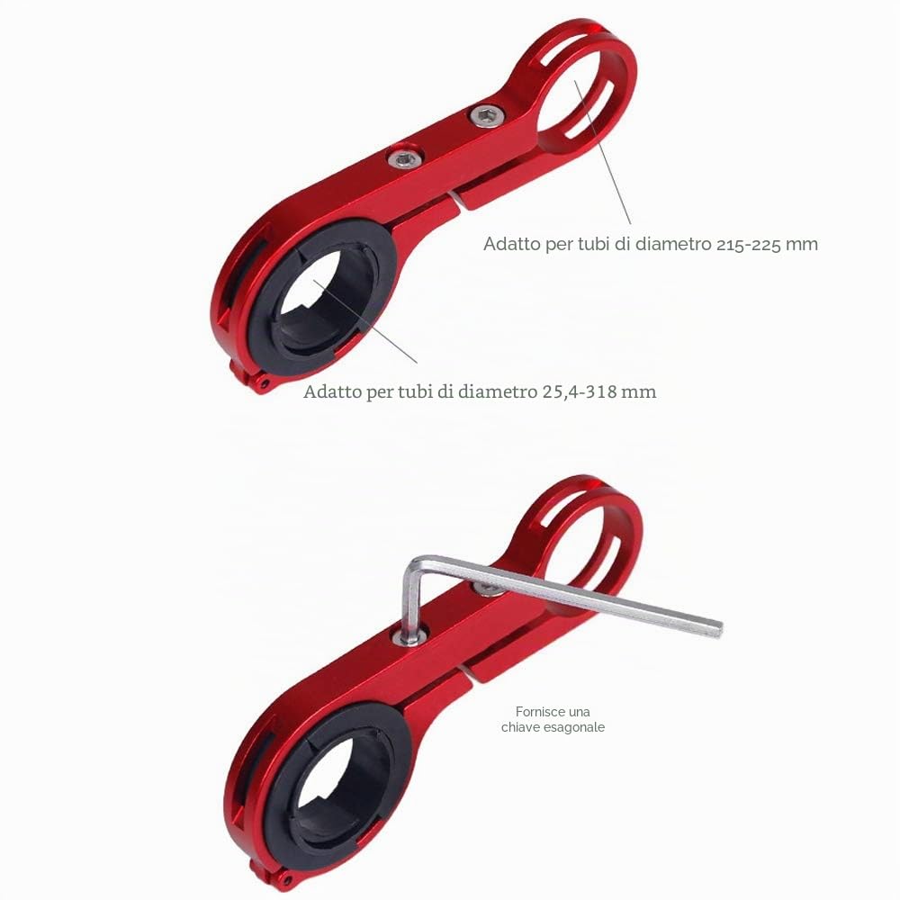 Supporto estensore per bicicletta, supporto per telefono, prolunga in fibra di carbonio con lega di alluminio, per bicicletta, tachimetro, fotocamera sportiva o smartphone