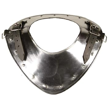Warrior Gorget Neck Body Armour Silver One Size