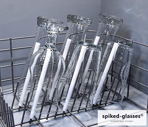 Spiked-glasses Bierfreunde Glashouder voor vaatwasser, set van 6, lange opzethouder voor vaatwasmandje - Image 4