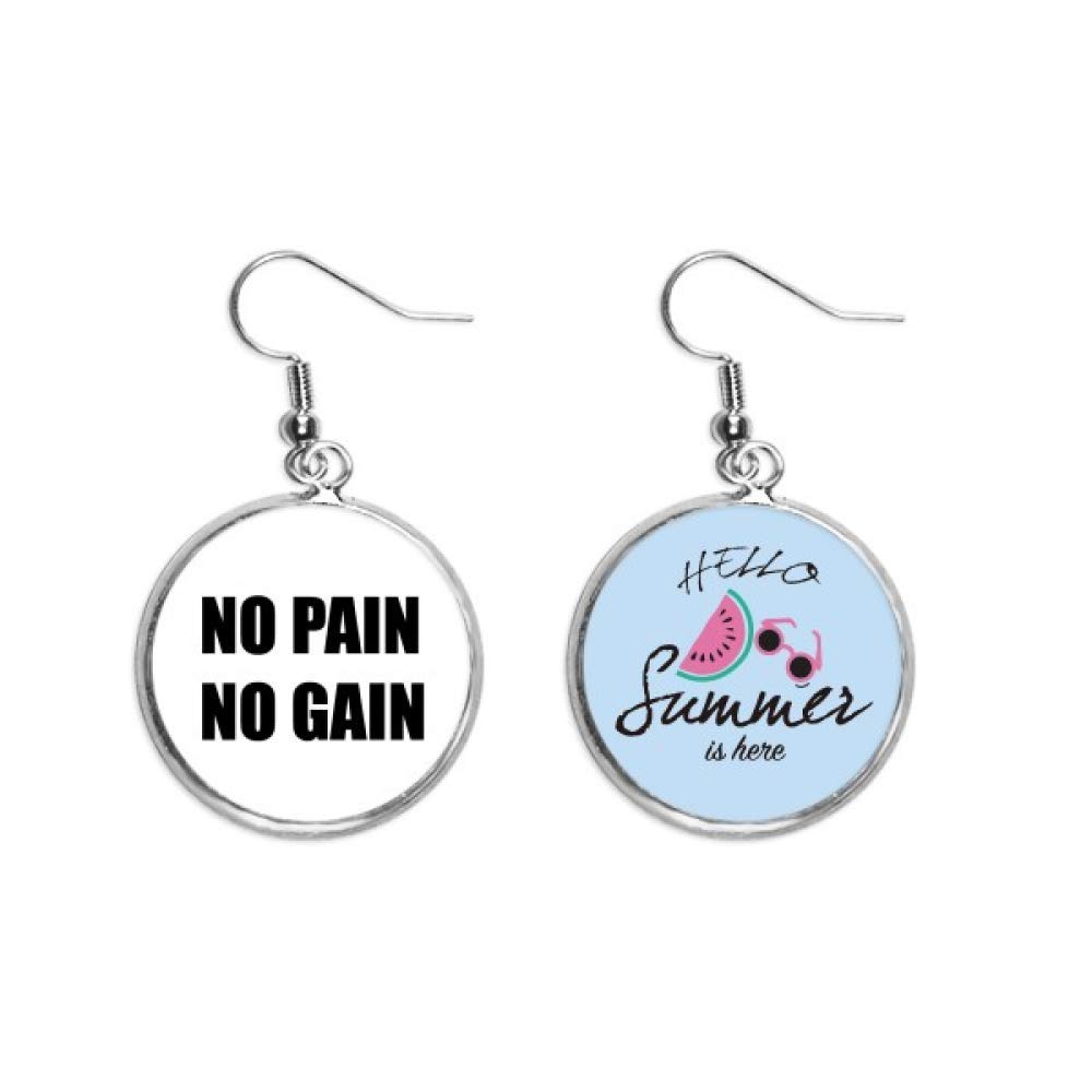 Pendientes de sandía con frase de superación para regalar actitud positiva 5