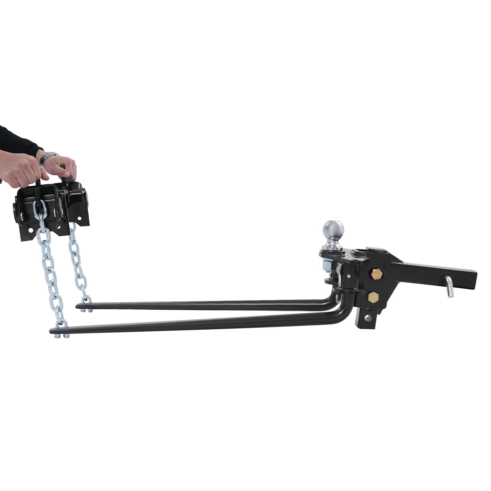 Weight Distribution Hitch, Trailer Hitch Device, Traction Force 1000lbs, Trailer Hitch Kit for Bumper Towing Trailers