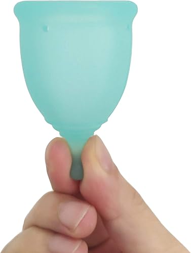 Miniatura 7 de 4 vasos menstruales con 1 taza de esterilización, portavasos menstrual, taza de período de almacenamiento (azul y blanco)