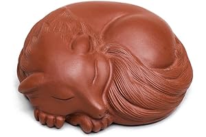 Purple Sand Tea Pet Fox Figurine