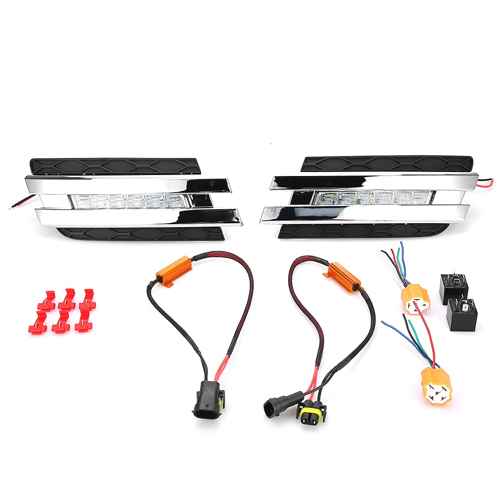 Cocoarm Światła do Jazdy Dziennej LED ABS Lampa do Jazdy Dziennej Samochodu 5000 8000 K DC12V Wodoodporna, Odporna na Wstrząsy Mała Moc dla GL450 X164 2006 2009