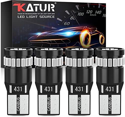KATUR 31mm Festoon C5W Led Bulbs 6000K White Light Super Bright Chipsets Canbus Error Free for 3175 DE3175 DE3021 3022 3021 Interior Dome License Plate Door Lights (4pcs,White)