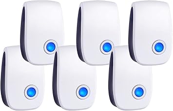 Ultrasonic Pest Control Electronic Pest Repellent Plug in Indoor Sonic Repellent for Rodents Cockroach Bug Roach Insects Mice Mouse Spiders Mosquitoes 6 Pack