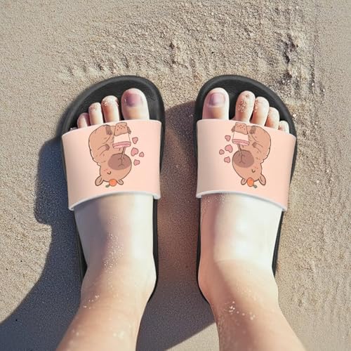 Image of Unisex Slides for Girls Boys Comfortable Slippers Slides Non-slip Shower Shoes House Fashion Thick for Indoor & Outdoor Gifts