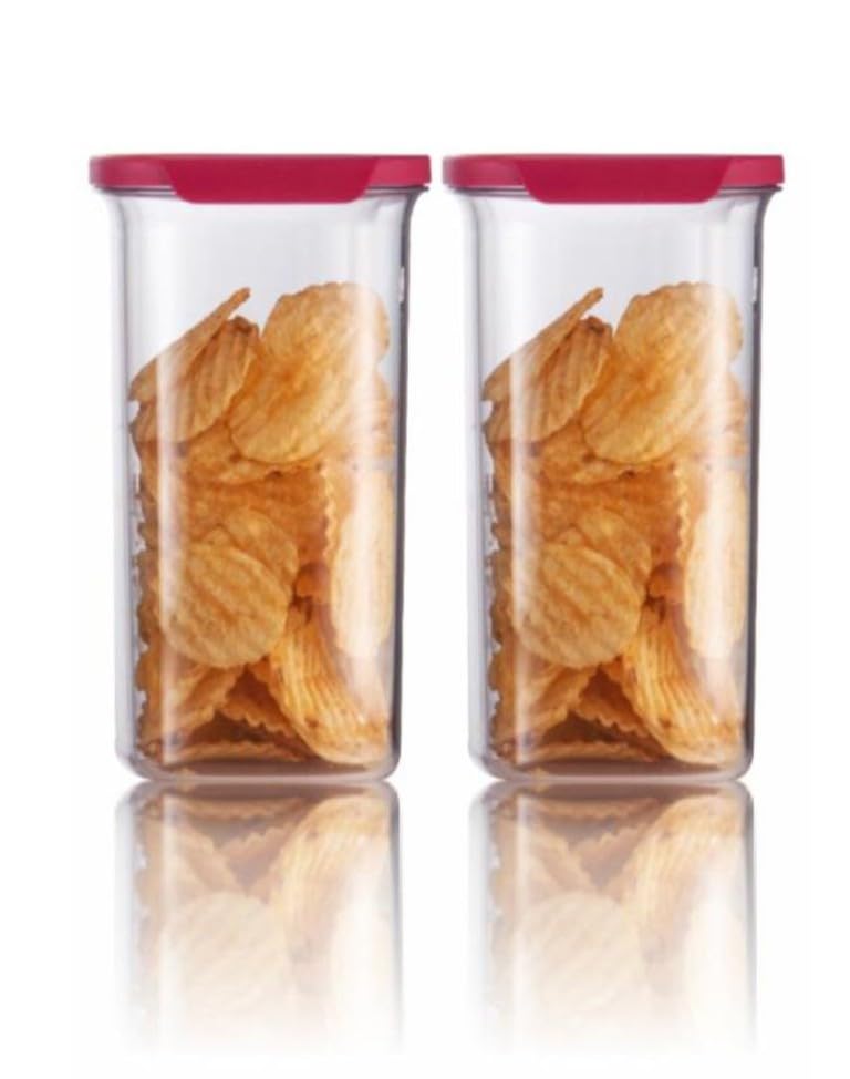 TUPPERWAREULTRA CLEAR 2.2 L CONTAINER RED SF2
