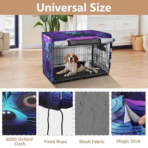 Cage chien housse imperméable lémurien violet extérieur et terrasse - 5