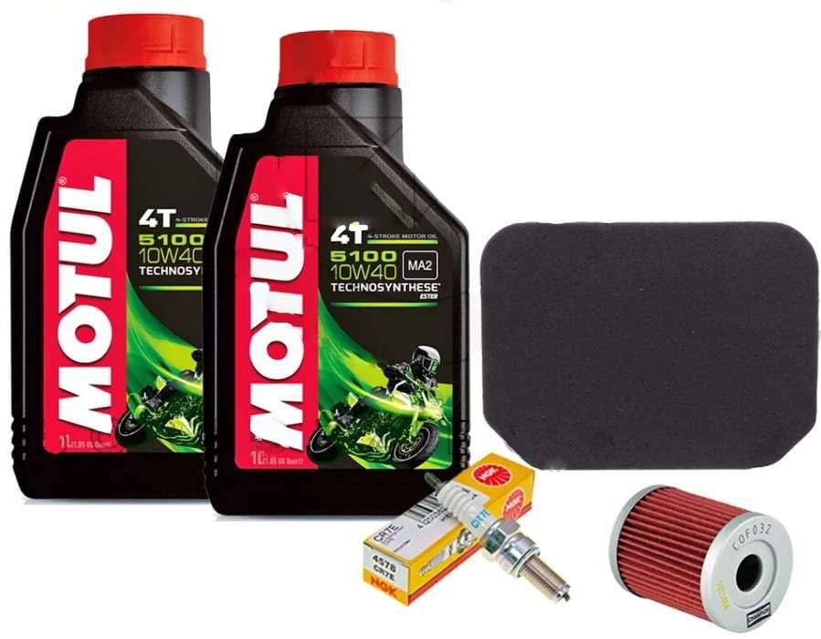 KIT TAGLIANDO COMPATIBILE CON SUZUKI AN BURGMAN 400 1998 1999 2000 2001 2002 2003 2004 2005 OLIO 5100 10W40 FILTRO OLIO ARIA CANDELA