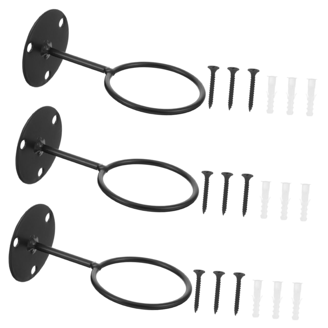 Abaodam 3Sets Wall Mounted Baseball Holder Bracket Durable Softball Display Rack for Organizing and Showcasing Sports Balls Easy Installation Includes