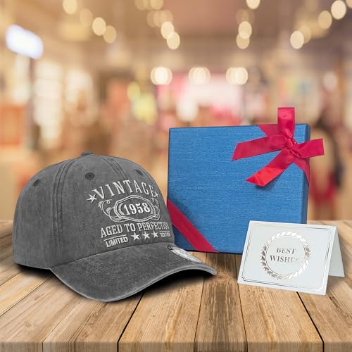 Image of 1926-1996 Birthday Gifts for Men Women,Personalized 30th-100th Birthday Ideas Gift,Parents Vintage Hat