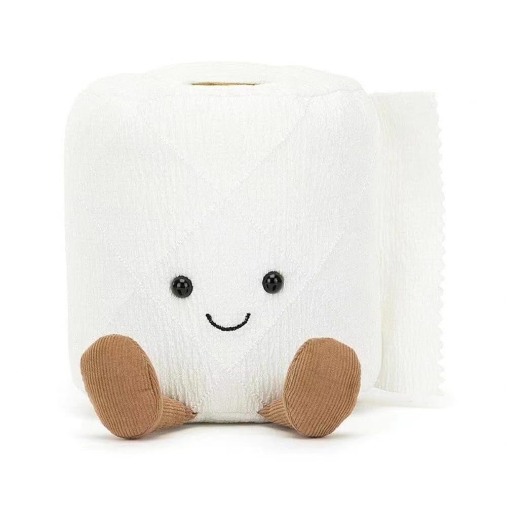 Hondoket White Plush And Beautiful Toilet Paper, Doll Roll, Interesting And Beautiful Doll Pendant
