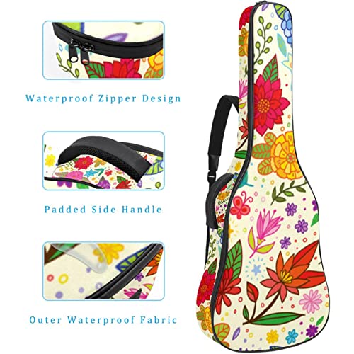 Sac De Guitare Basse Électrique Sac De Concert Sac À Dos Étui De Guitare Souple Rembourré Étanche Et Antichoc Fleurs… - Les Beatles, Paul McCartney, John Lennon, RIngo Starr, George Harrison Sac De Guitare Basse Électrique Sac De Concert Sac À Dos Étui De Guitare Souple Rembourré Étanche Et Antichoc Fleurs… – Image 5