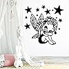 Angel verwijderbare art vinyl muurstickers geschikt voor kinderkamer art deco behang 57x57cm