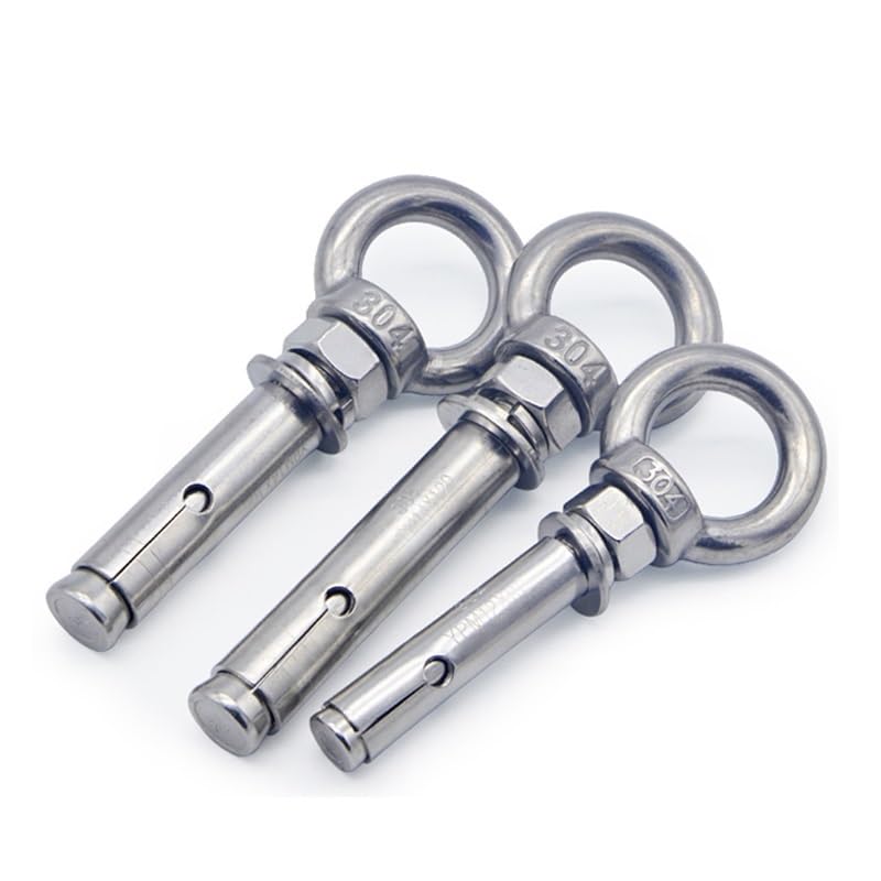 Śruby kotwiące ze stali nierdzewnej 304 M6 M8 M10 M12 Śruba haka rozporowego z pierścieniem podnoszącym(M10x80 (5 PCS))