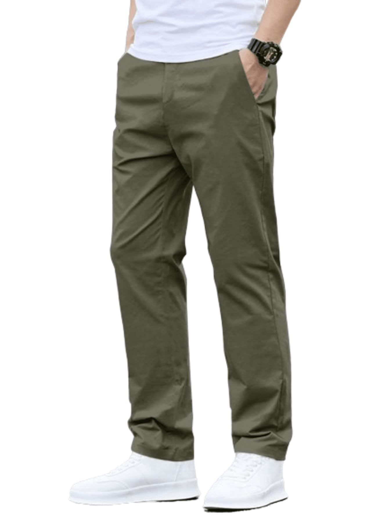 Aahwan Green Solid Drawstring Relexed Fit Straight Leg Pants for Mens (283-Green-36) (B0D86PYZCW) Amazon Price History, Amazon Price Tracker