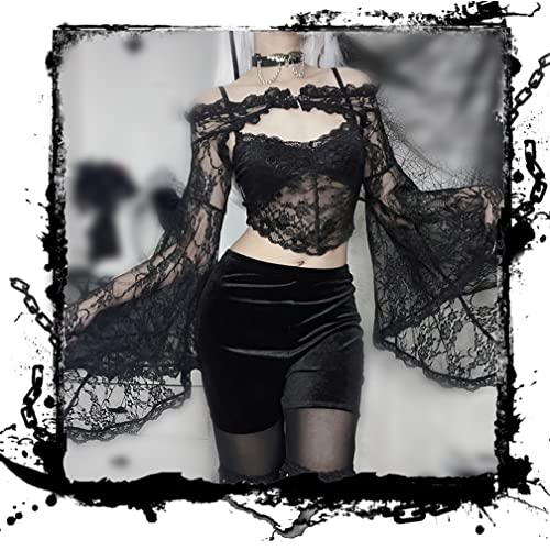 Goth Shrug Gothic Victorian Half Crop Top for Women2