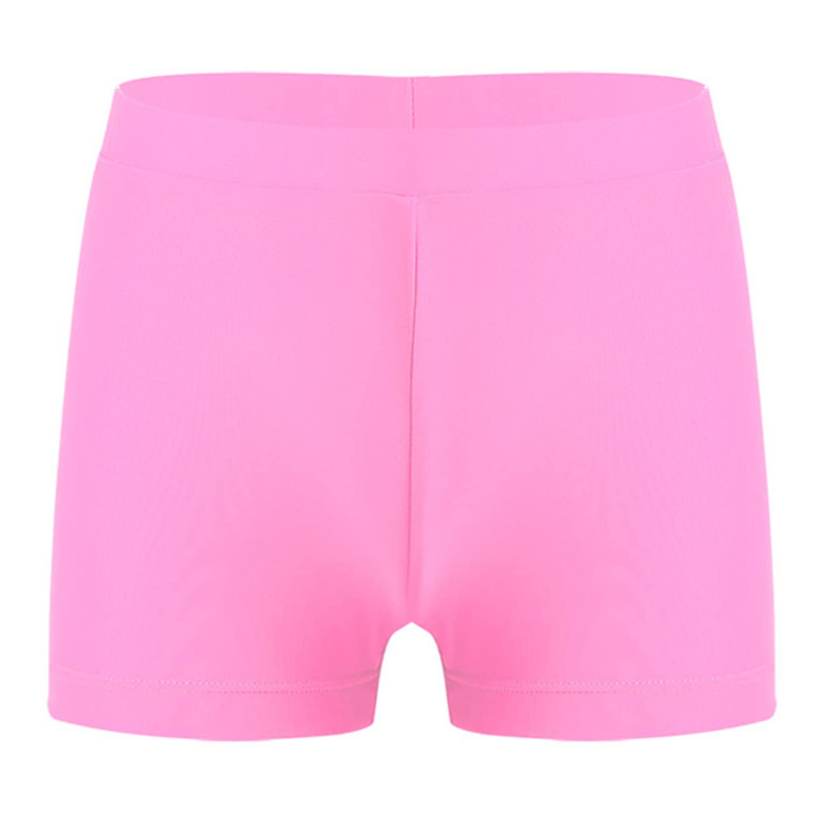 Daenrui Kids Girls Swim Shorts Boyshort Bottoms UPF50+ Quick Dry Beach Coverup Boardshort Beachwear Swimwear Pink 12 Years