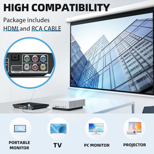 DVD player for TV with HDMI RCA output, All Region DVD-CD player with memory playback, HD 1080P upscaling, USBA input, integrated NTSC/PAL system, HDMI cinch cable and remote control included - Image 8