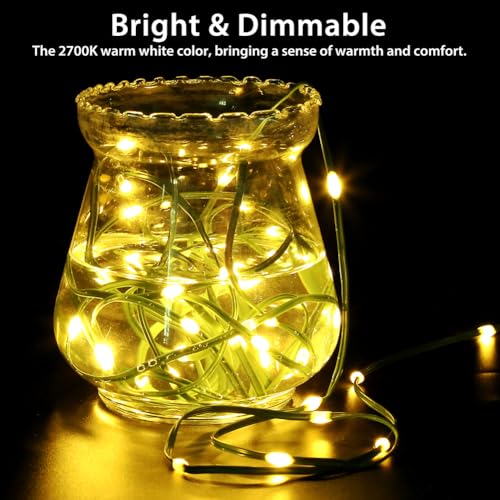 Guirlande lumineuse sans prise 10m 100 LED étanche pour déco extérieure - 5