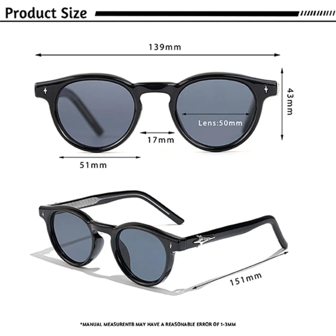 Gafas de sol de moda para hombre con protección solar UV400, diseño circular personalizado y moderno, la opción ideal para regalar.