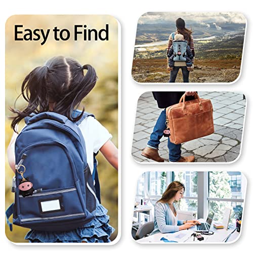 Image of Leather Keychain Case Holder Compatible with Apple AirTag, GPS Airtag Keychain Finder Tracker with Key Ring, Anti-Scratch Protective Air Tag Cover | Leather