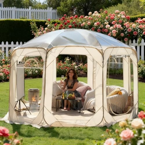 Carpa instantánea para camping 8 lados para 5-8 personas miniatura 1