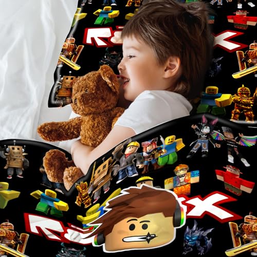 Juego de funda de edredón de 3 piezas Roblx 135x200 cm con fundas de almohada para cama de anime 7