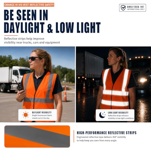 Image of AYKRM 12 colour High visibility viz vest hi vis viz reflective work construction safety vest (XS-8XL)