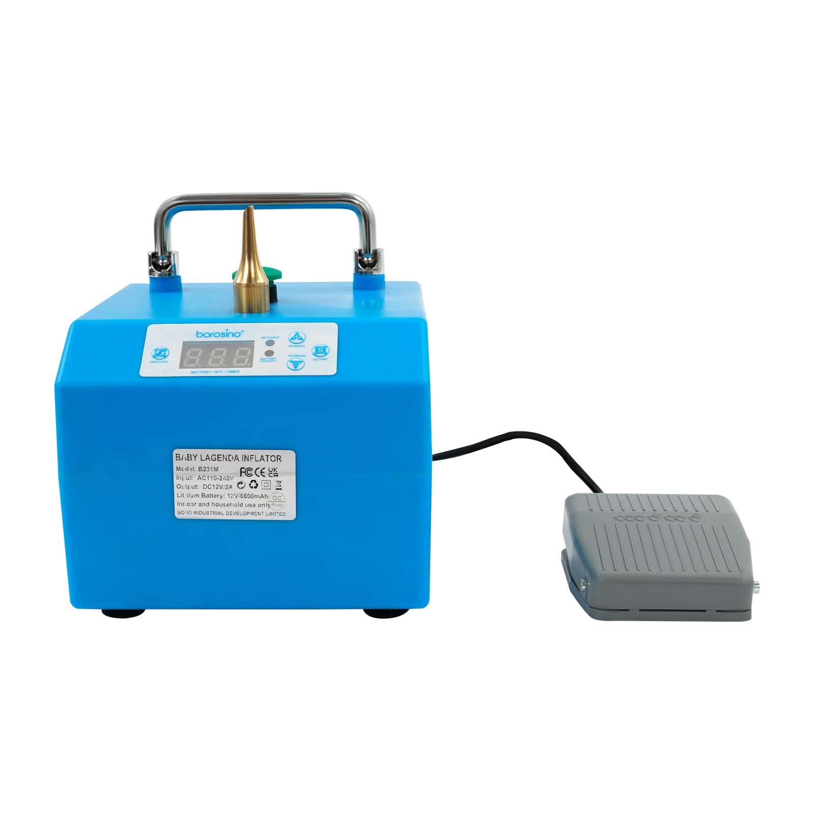Pompe à ballon électrique avec écran LCD 6600 mAh 1,75 kg