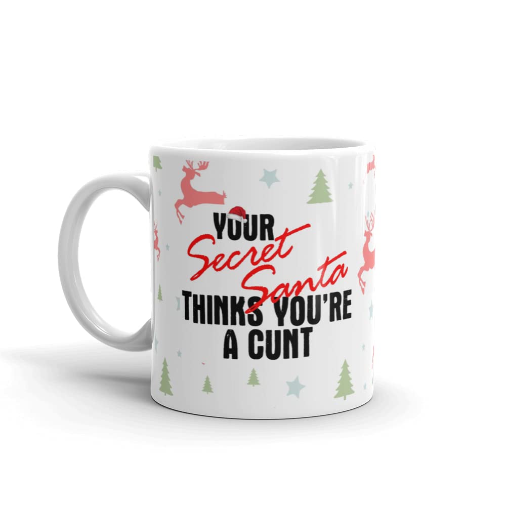 Secret Santa Gift Mug Your Secret Santa Think's You're A C*nt Mug - Funny Rude Work Secret Santa for Under 10 Secret Santa Gifts for Men Funny Gifts Rude Gifts for Men Funny Mug Silly Gifts Mug