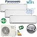 Produktbild TRIO Split raum gerät R32 ETHEREA PANASONIC Klimaanlage WiFi 1,6+1,6+3,2 KW