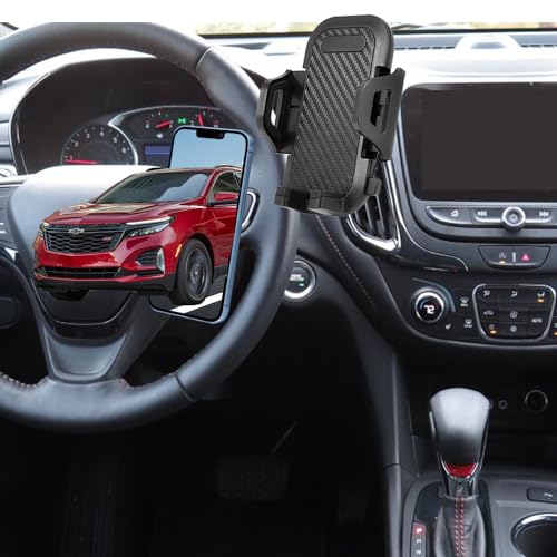 oricarmes Chevy Equinox Phone Mount for 2024 Chevrolet Equinox Accessories Custom Fit for Chevy Equinox 2018-2024 Equinox Phone Holder Compatible for All Cell Phones, Black